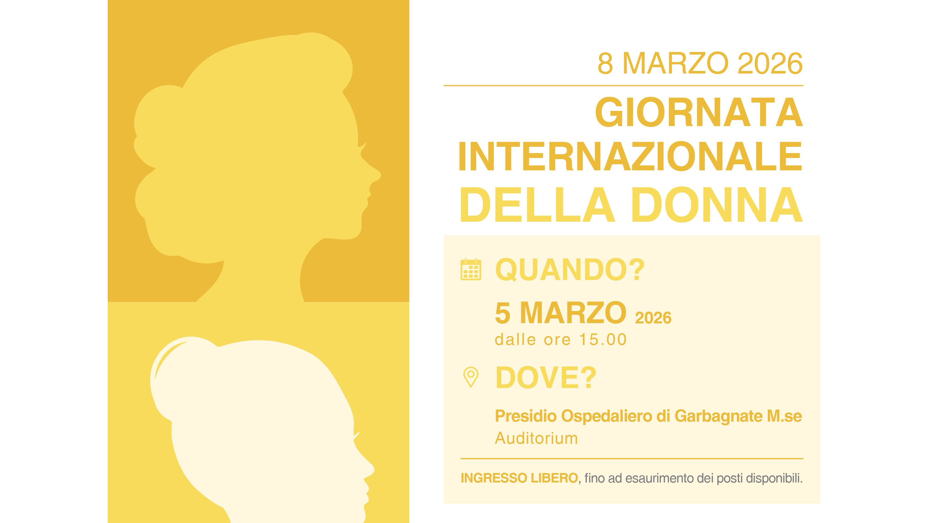 locandina della giornata internazionale della Donna